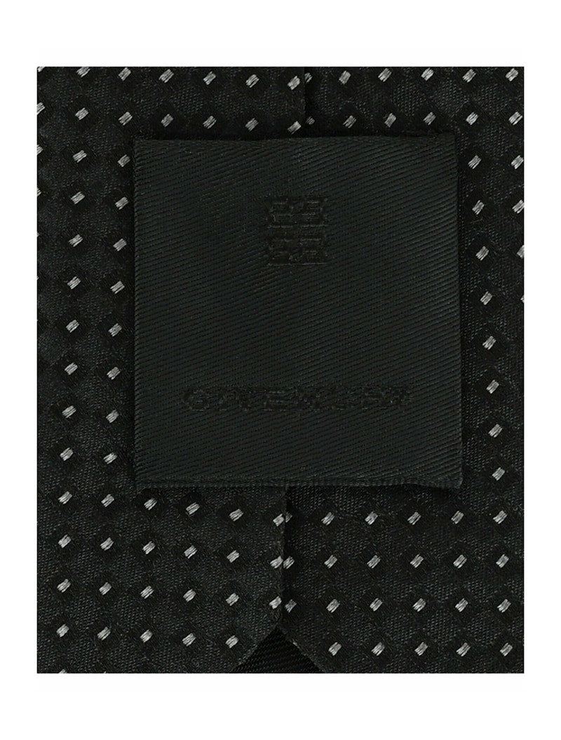 Givenchy Micro Design Silk Tie Black