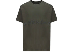 Givenchy Oversized Embroidered Logo T-Shirt Greyish Green