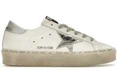 Golden Goose Hi Star White Silver Womens