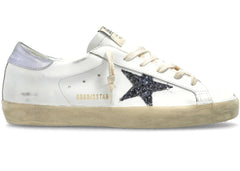 Golden Goose Super-Star White Black Glicine Womens