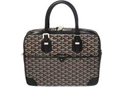 Goyard Ambassade Briefcase Goyardine Mm Black