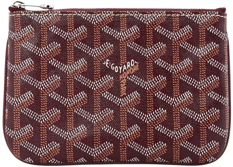 Goyard Senat Pouch Goyardine Mini Burgundy