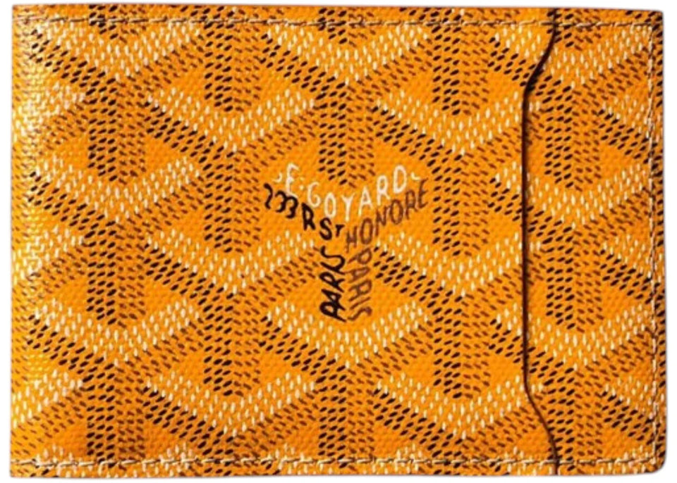 Goyard Slot Wallet Victoire Companion Goyardine Yellow
