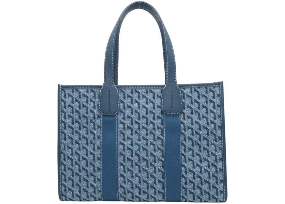 Goyard Villette Jacquard Tote Bag Pm Ocean Blue