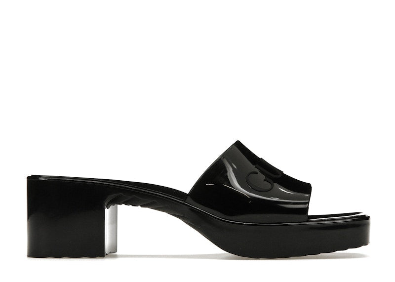 Gucci 60mm Slide Sandal Black Rubber