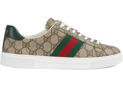 Gucci Ace Gg Crystal Canvas Web Beige Womens