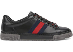 Gucci Ace Web Black Smooth Leather