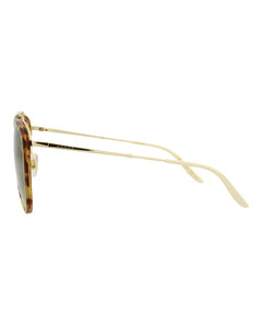 Gucci Aviator Sunglasses Havana/Gold/Green (GG0672S-30008620-003)