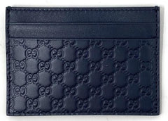 Gucci Card Case Microguccissima (5 Card Slot) Navy Blue