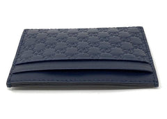 Gucci Card Case Microguccissima (5 Card Slot) Navy Blue