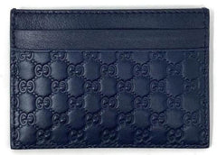 Gucci Card Case Microguccissima (5 Card Slot) Navy Blue