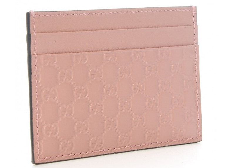 Gucci Card Case Microguccissima (5 Card Slot) Soft Pink