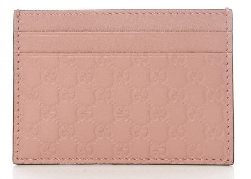 Gucci Card Case Microguccissima (5 Card Slot) Soft Pink