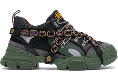 Gucci Flashtrek Sega Green Removable Crystal