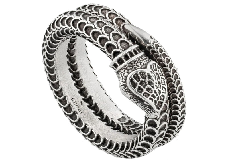 Gucci Garden Snake Ring Silver