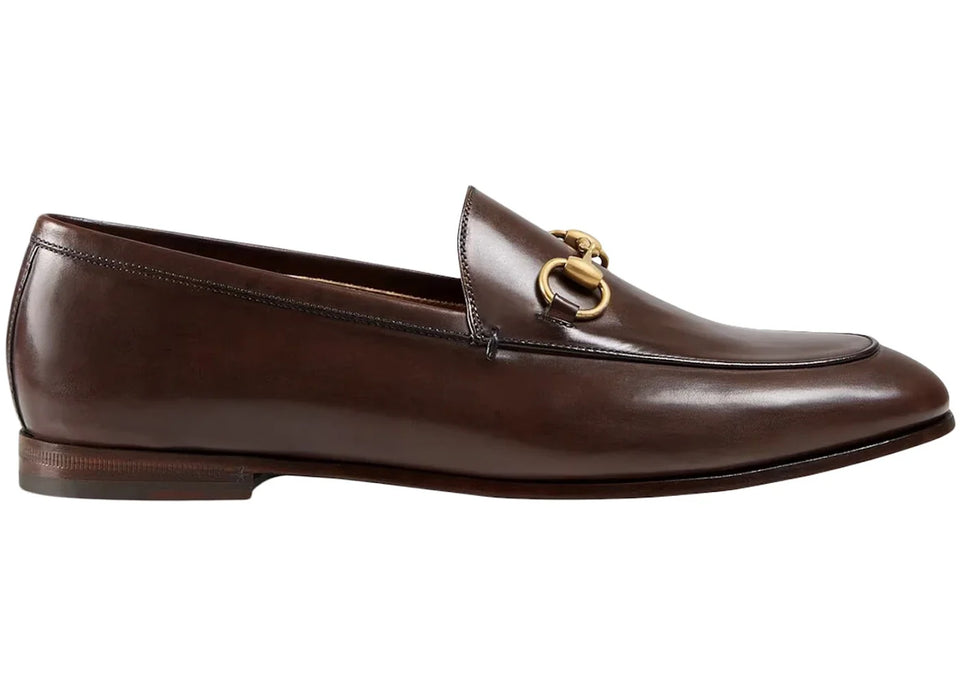 Gucci Jordaan Loafer Brown Leather Womens