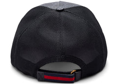 Gucci Kingsnake Print GG Supreme Baseball Hat Black/Grey