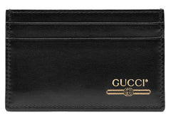 Gucci Leather Card Case with Gucci Logo (4 Card Slot) Black