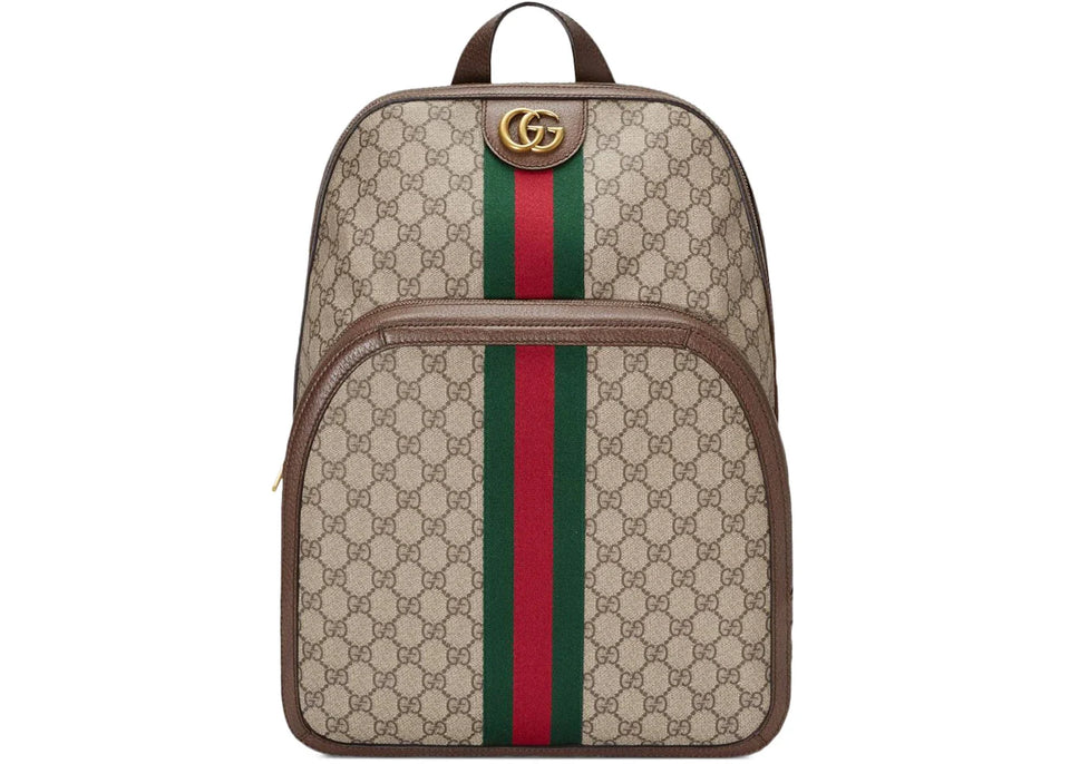Gucci Ophidia Backpack Gg Supreme Medium Beige/Ebony