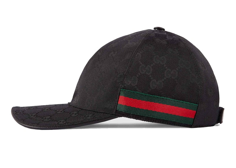 Gucci Original GG Canvas Baseball Hat with Web Black