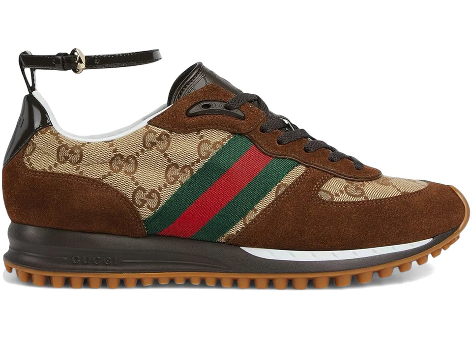 Gucci Re-Motion Sneaker Gg Canvas Beige Dark Brown Womens