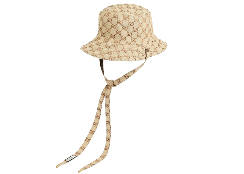 Gucci Reversible Hat in GG Canvas and Nylon Beige/Brown