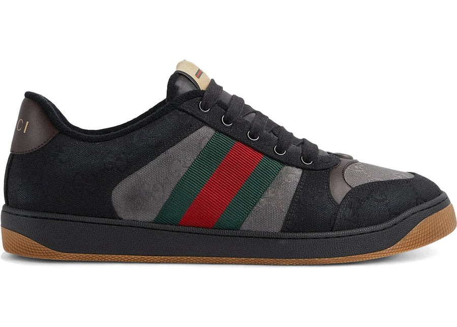 Gucci Screener Black Wash-Effect Gg Canvas