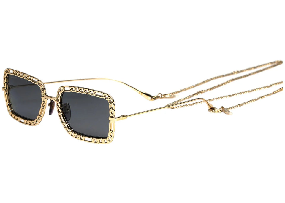 Gucci Square Sunglasses Gold Grey Gg1112S - 001 - 54