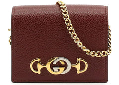 Gucci Zumi Chain Wallet Burgundy