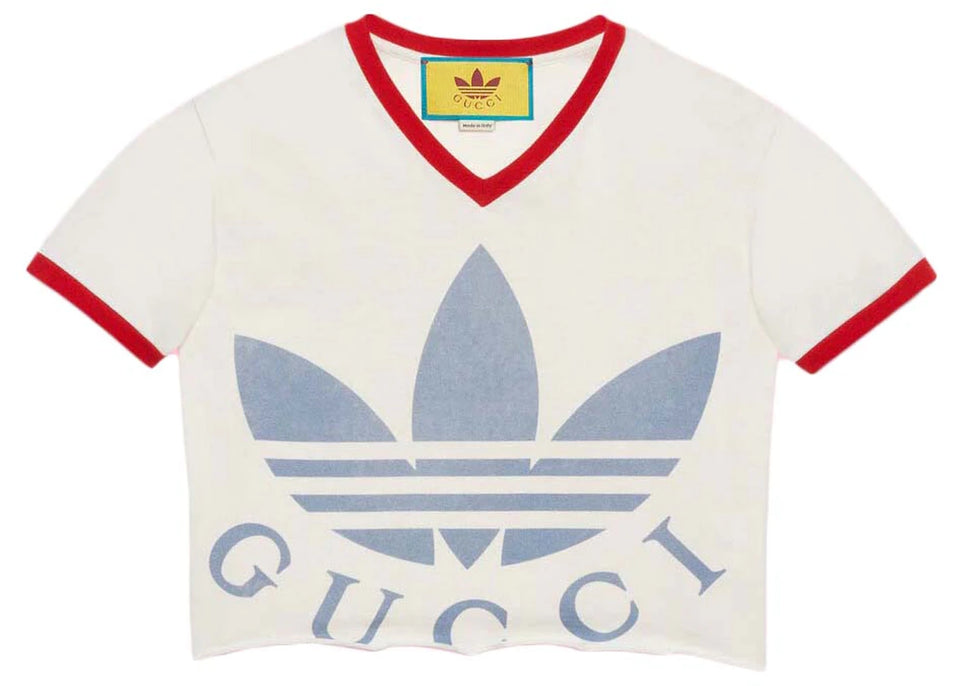 Gucci x adidas Cropped T-Shirt White