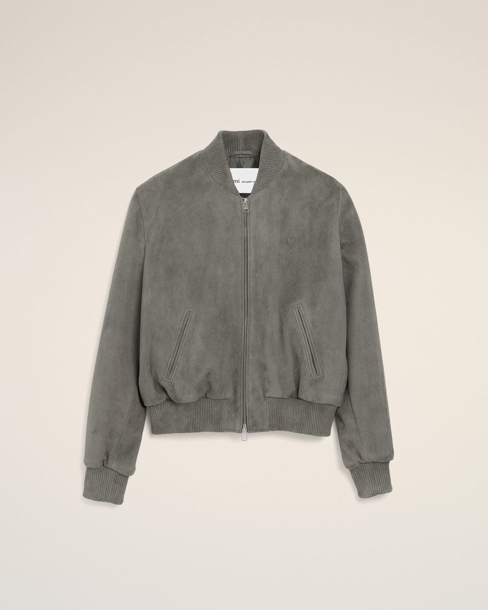 Grey Goat Leather Ami De Coeur Zipped Jacket