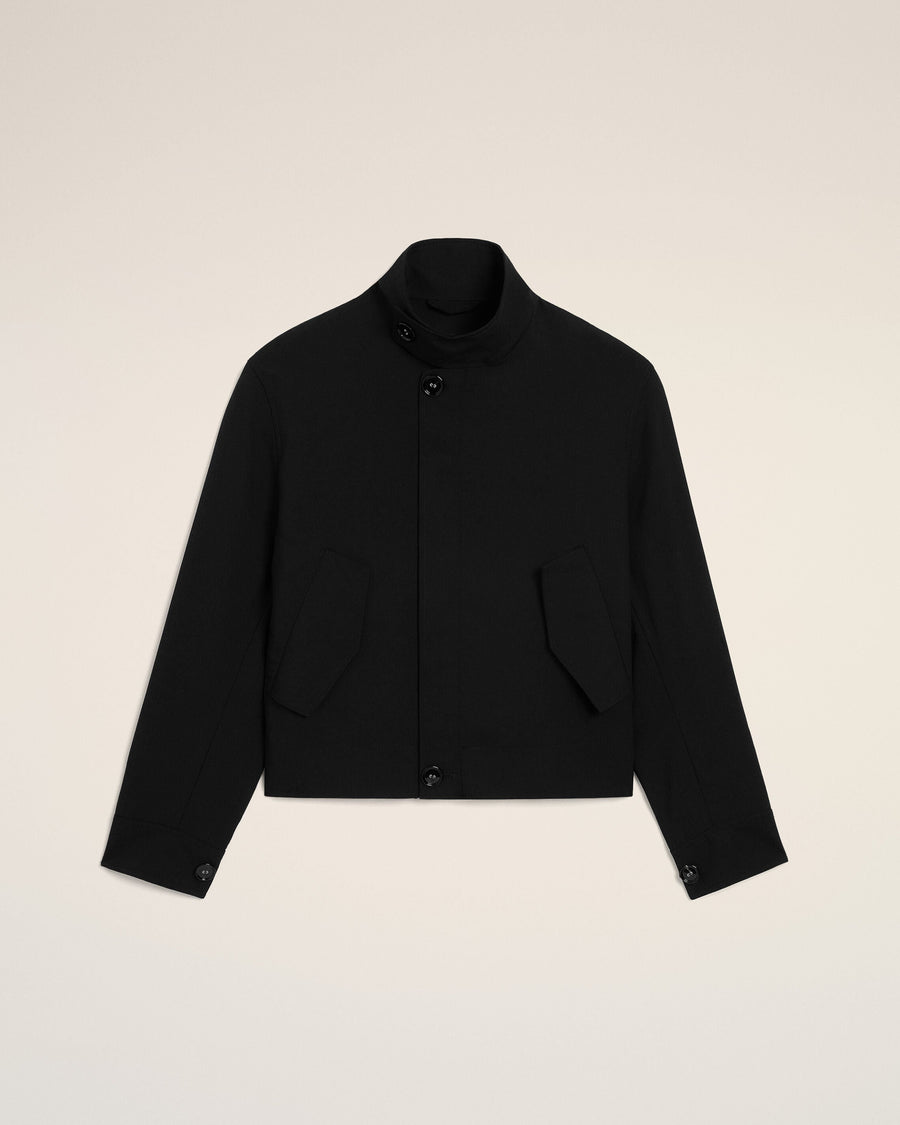 AmiParis Black New Wool Harrington Jacket
