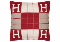 Hermes Avalon Iii Pillow Small Model Ecru Rouge H