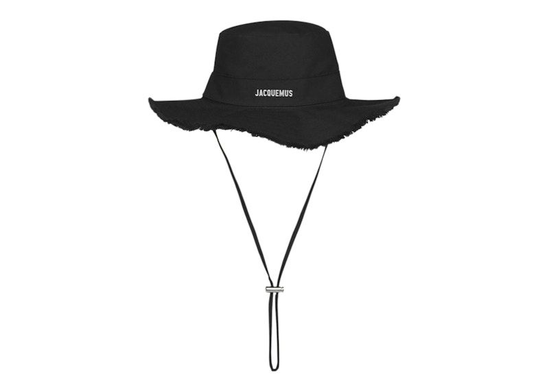 Jacquemus Le Bob Artichaut Large Brim Bucket Hat Black