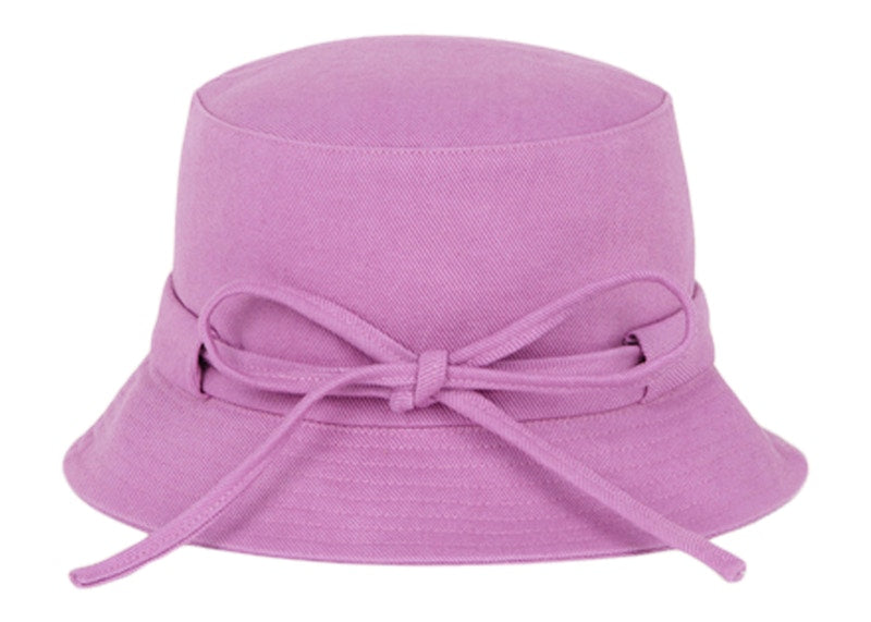 Jacquemus Le Bob Gadjo Bow Knotted Bucket Hat Lilac