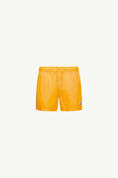 Moncler Logo Swim Shorts Yellow Yellow