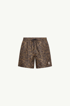 Moncler Paisley Print Swim Shorts Navy Blue Navy Blue