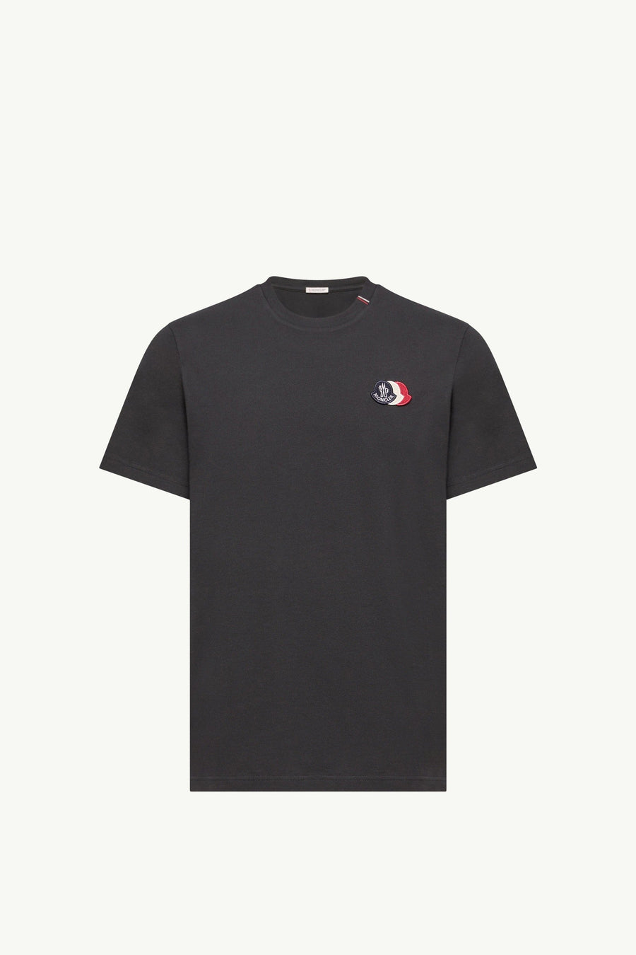 Moncler Embroidered Tricolor Logo Cotton T-Shirt Navy Blue Navy Blue