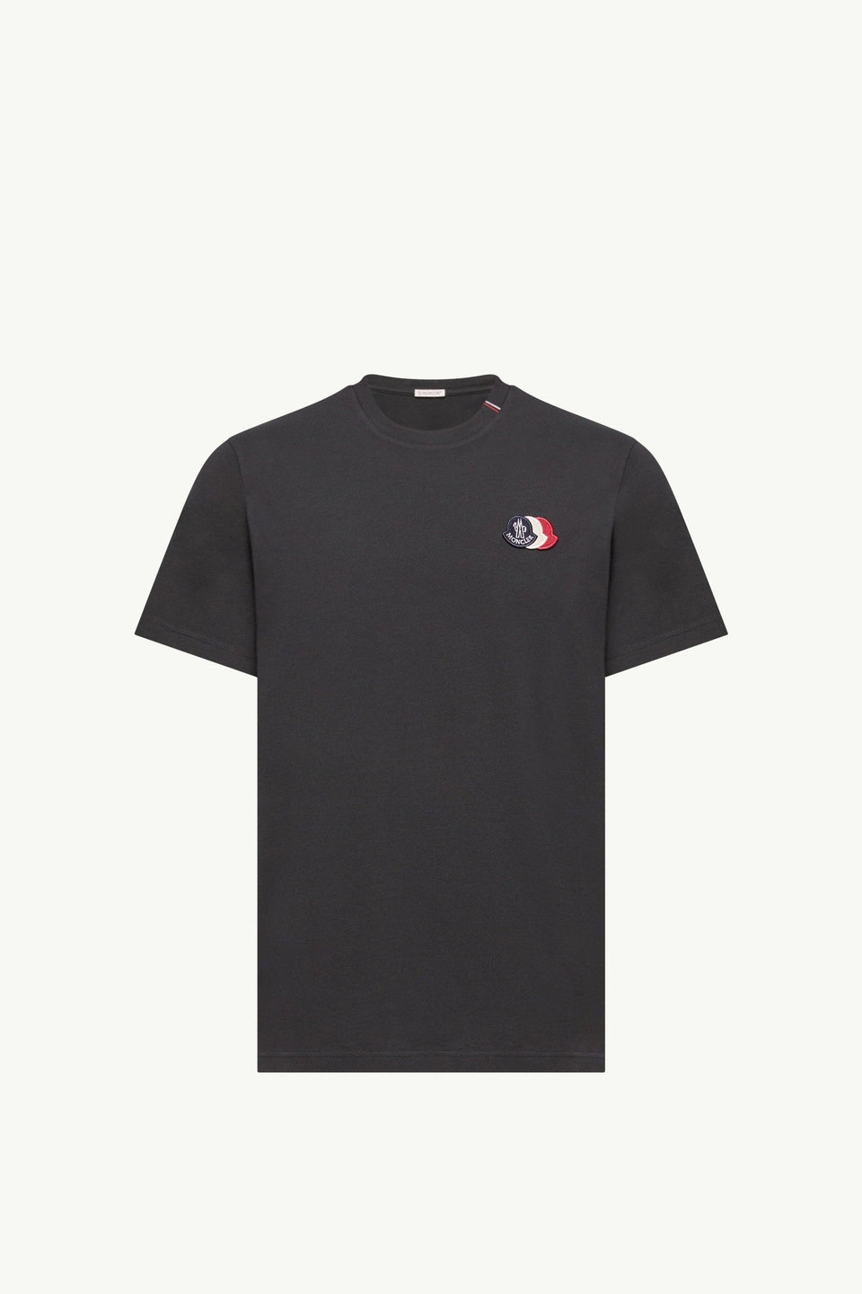 Moncler Embroidered Tricolor Logo Cotton T-Shirt Navy Blue Navy Blue
