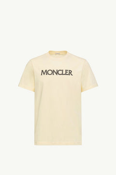 Moncler Logo Print Cotton T-Shirt White Ivory White Ivory