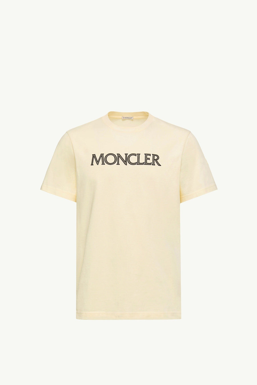 Moncler Logo Print Cotton T-Shirt White Ivory White Ivory