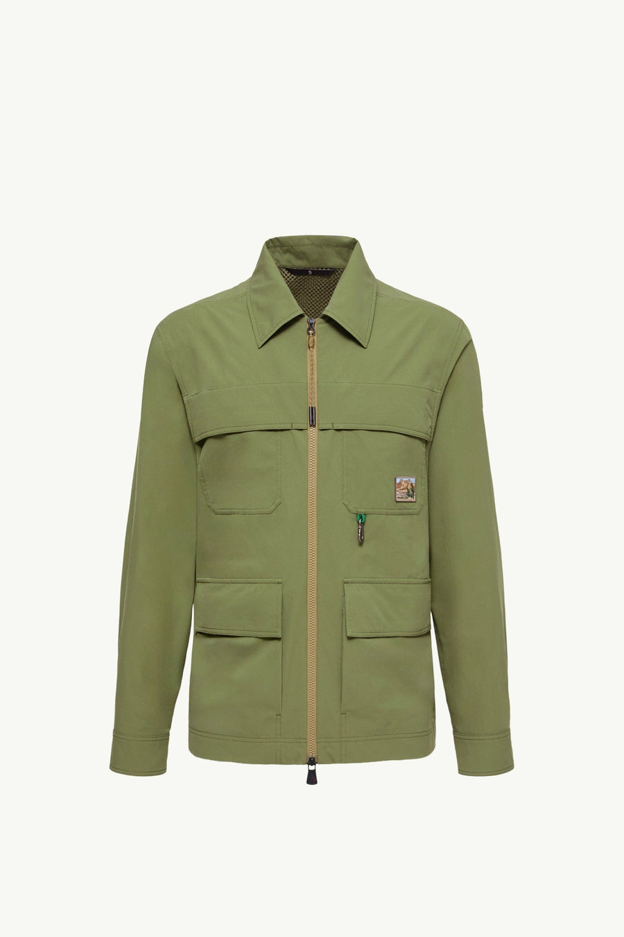 Moncler Taffeta Shirt Jacket Olive Green Olive Green