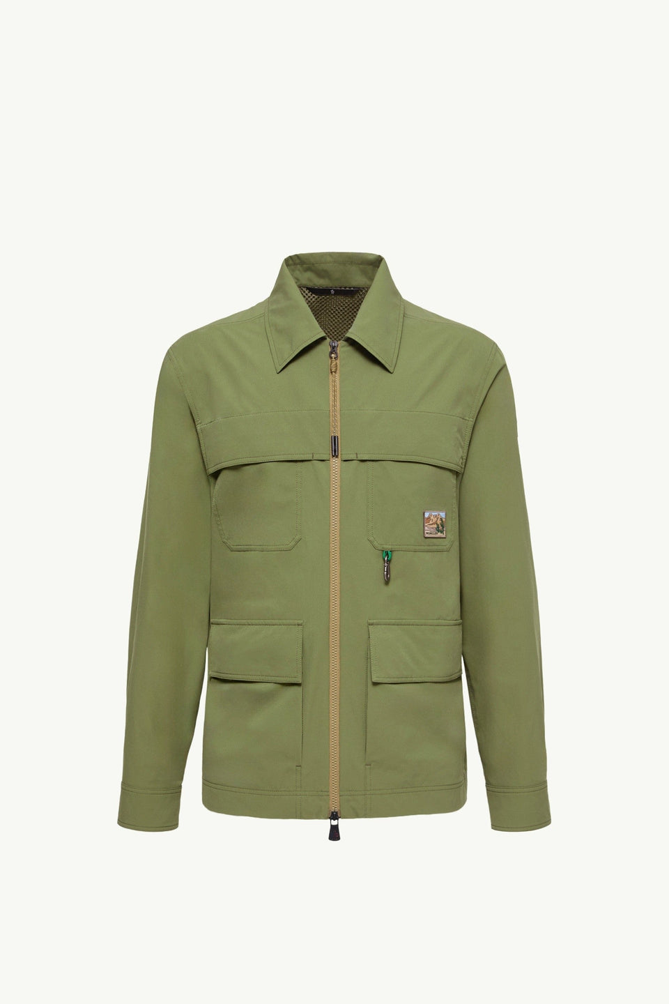 Moncler Taffeta Shirt Jacket Olive Green Olive Green
