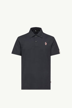 Moncler Logo Patch Polo Shirt Navy Blue Navy Blue