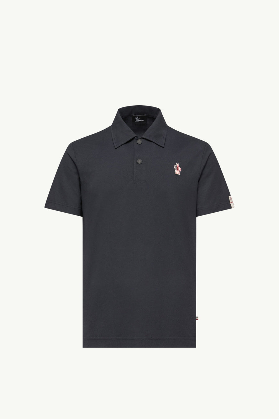 Moncler Logo Patch Polo Shirt Navy Blue Navy Blue