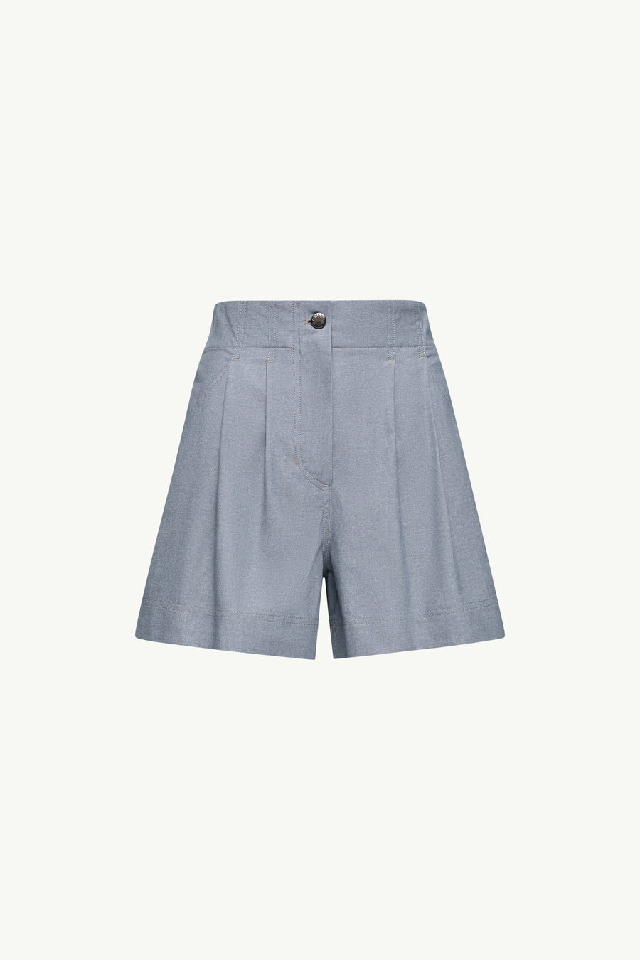 Moncler Chambray Shorts Powder Blue Powder Blue