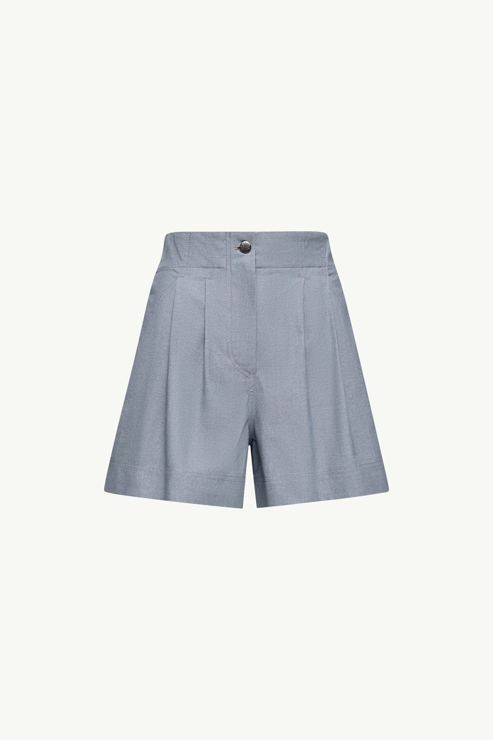 Moncler Chambray Shorts Powder Blue Powder Blue