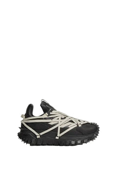 Moncler Moncler + Rick Owens Trailgrip Megalace Leather Sneakers Black
