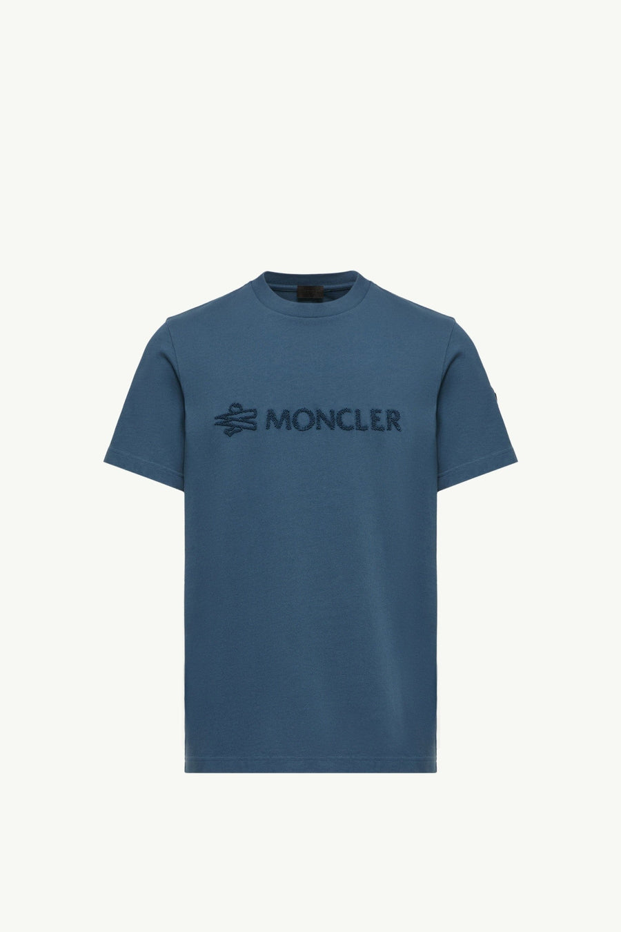 Moncler Logo Cotton T-Shirt Ink Blue Ink Blue