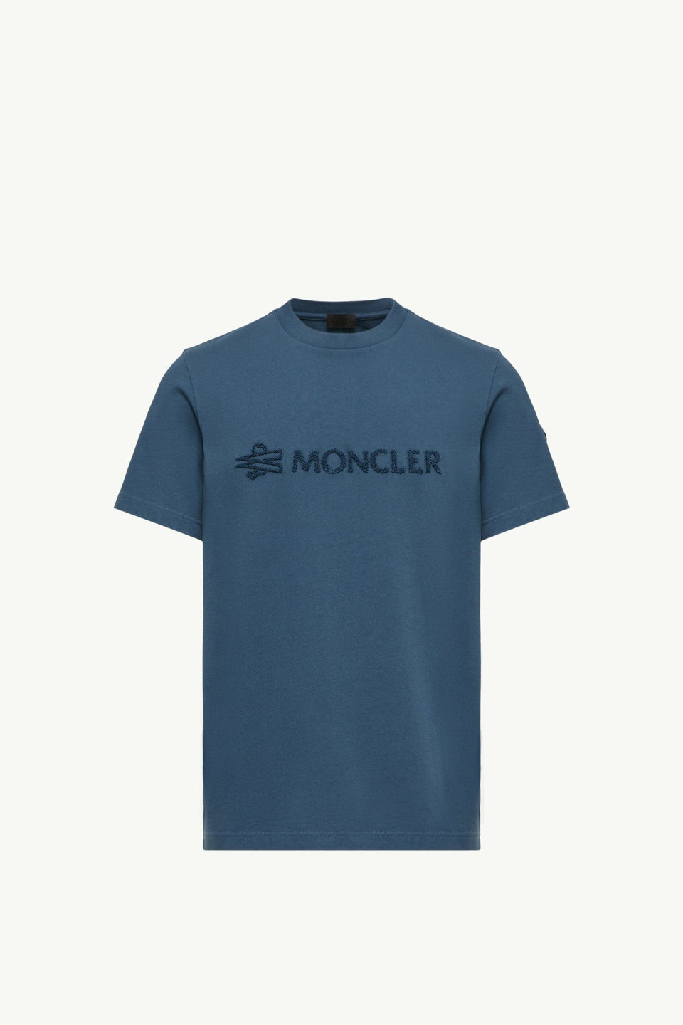 Moncler Logo Cotton T-Shirt Ink Blue Ink Blue